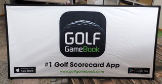 Neljakandiline softbänner Golf Game Book