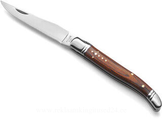 Steel and wood pocket knife